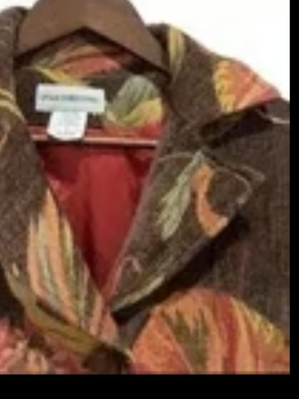 RARE Vintage 1970s Sharon Young Floral Jacket & Purse Carpet Coat Embroidery